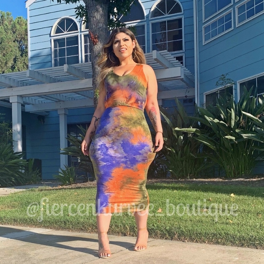 Plus size crop set